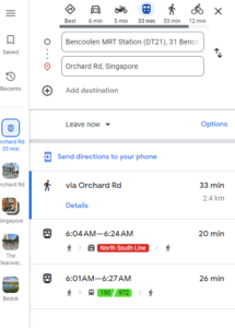 rute bus di singapura